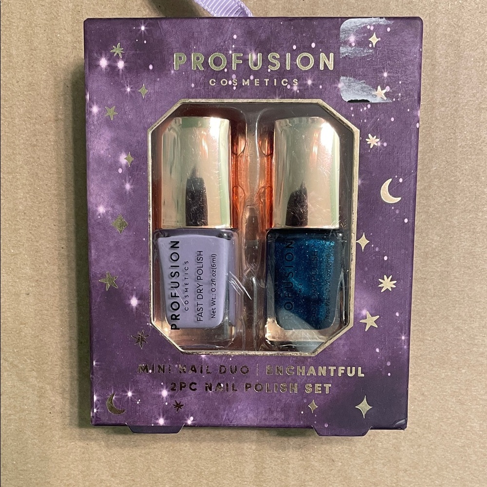 Profusion Cosmetics Lavender & Teal Mini Nail Polish Duo